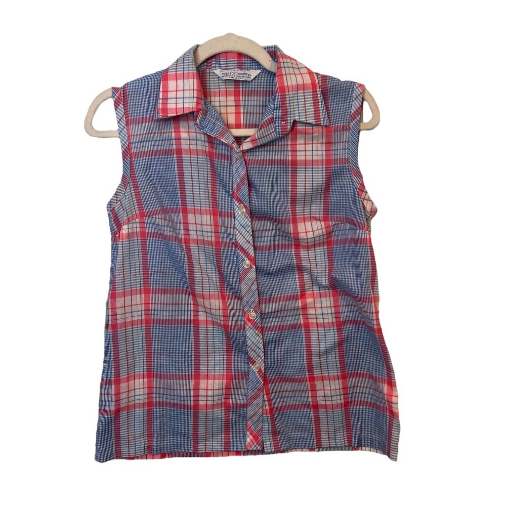 True Vintage miss fashionality Plaid Shirt
